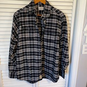 Jachs Men’s Brawny Flannel Shirt - Black/White Size L